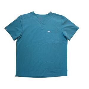 FIGS Scrubs Top; Technical Collection; Size LARGE; Teal/Blue